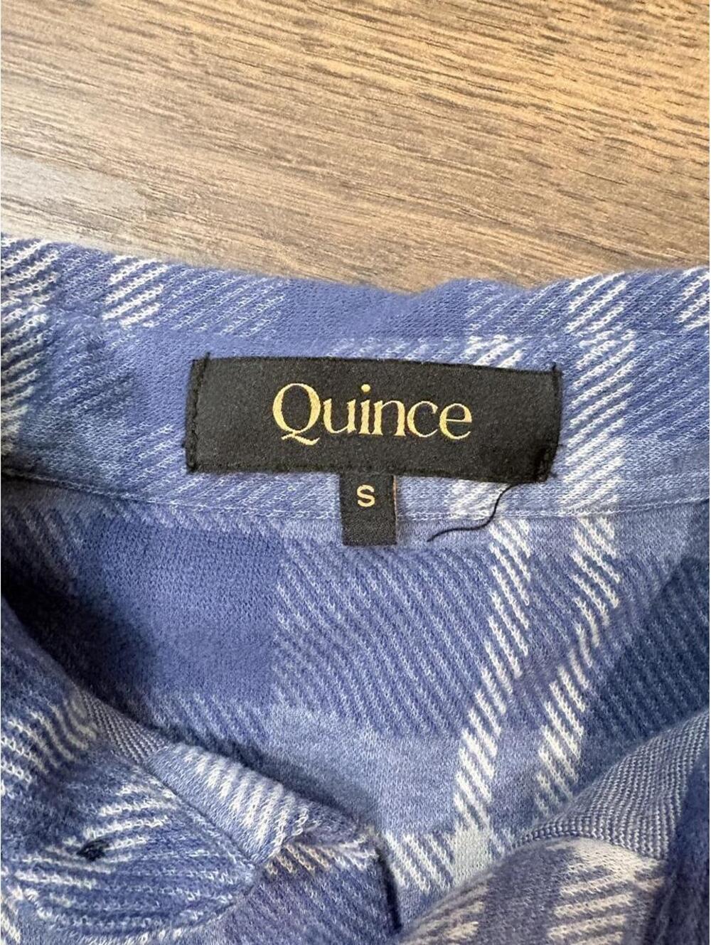 Quince Blue Plaid Button-Down Shirt - Picture 3 of 3